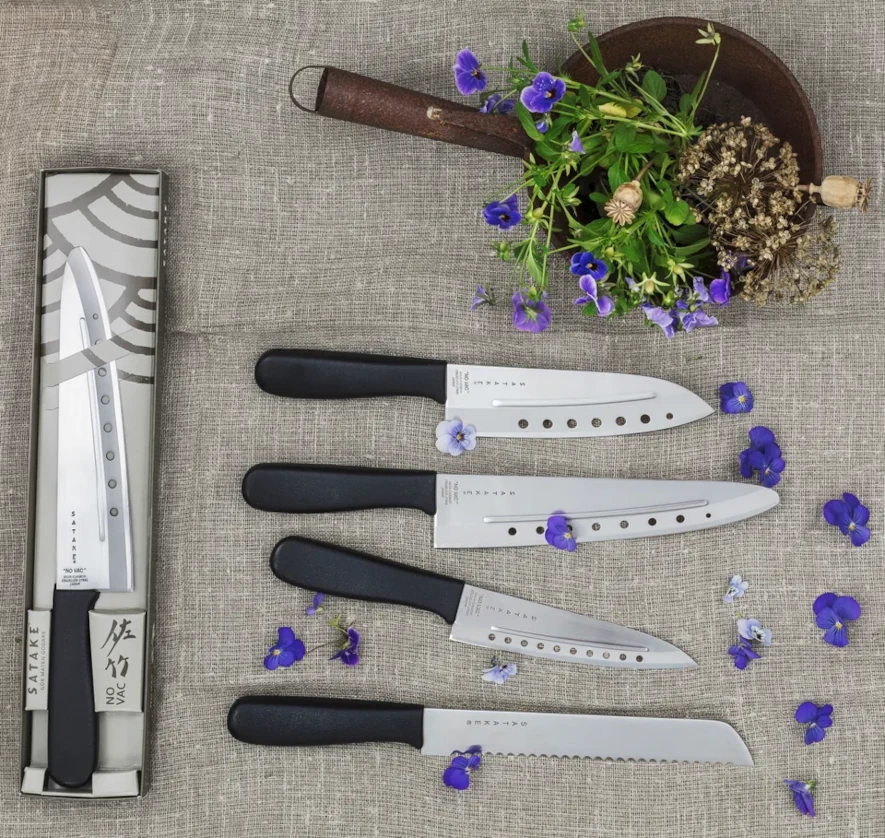 Satake No Vac kniver med lufthull i bladet